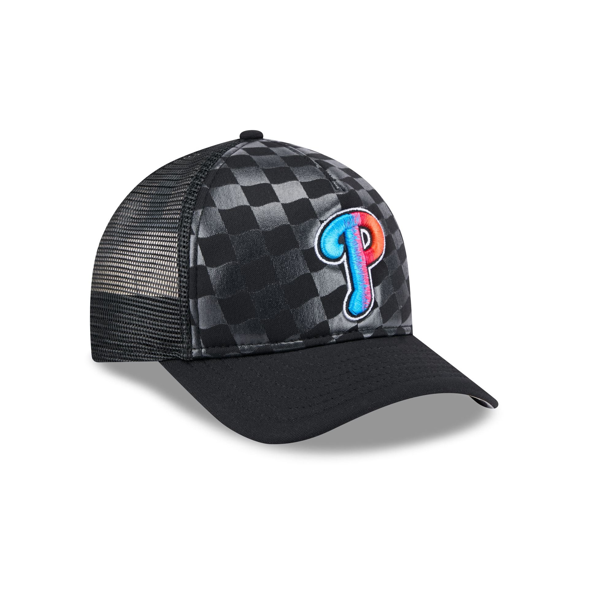 Philadelphia Phillies Gradient Raceway 9FORTY M-Crown A-Frame Trucker Hat - Image 3