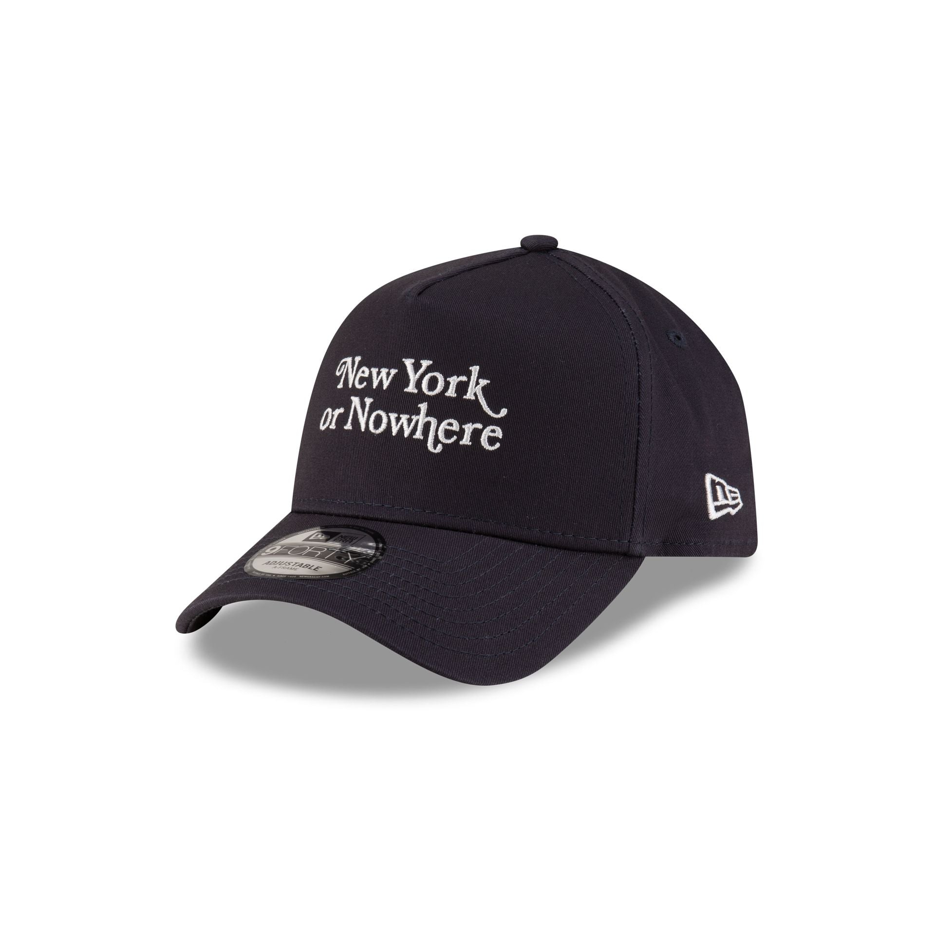 New York or Nowhere x New York Yankees Navy Wordmark 9FORTY A-Frame Snapback Hat - Image 3