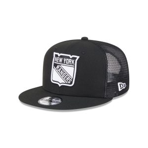 New York Rangers Black 9FIFTY Trucker Hat
