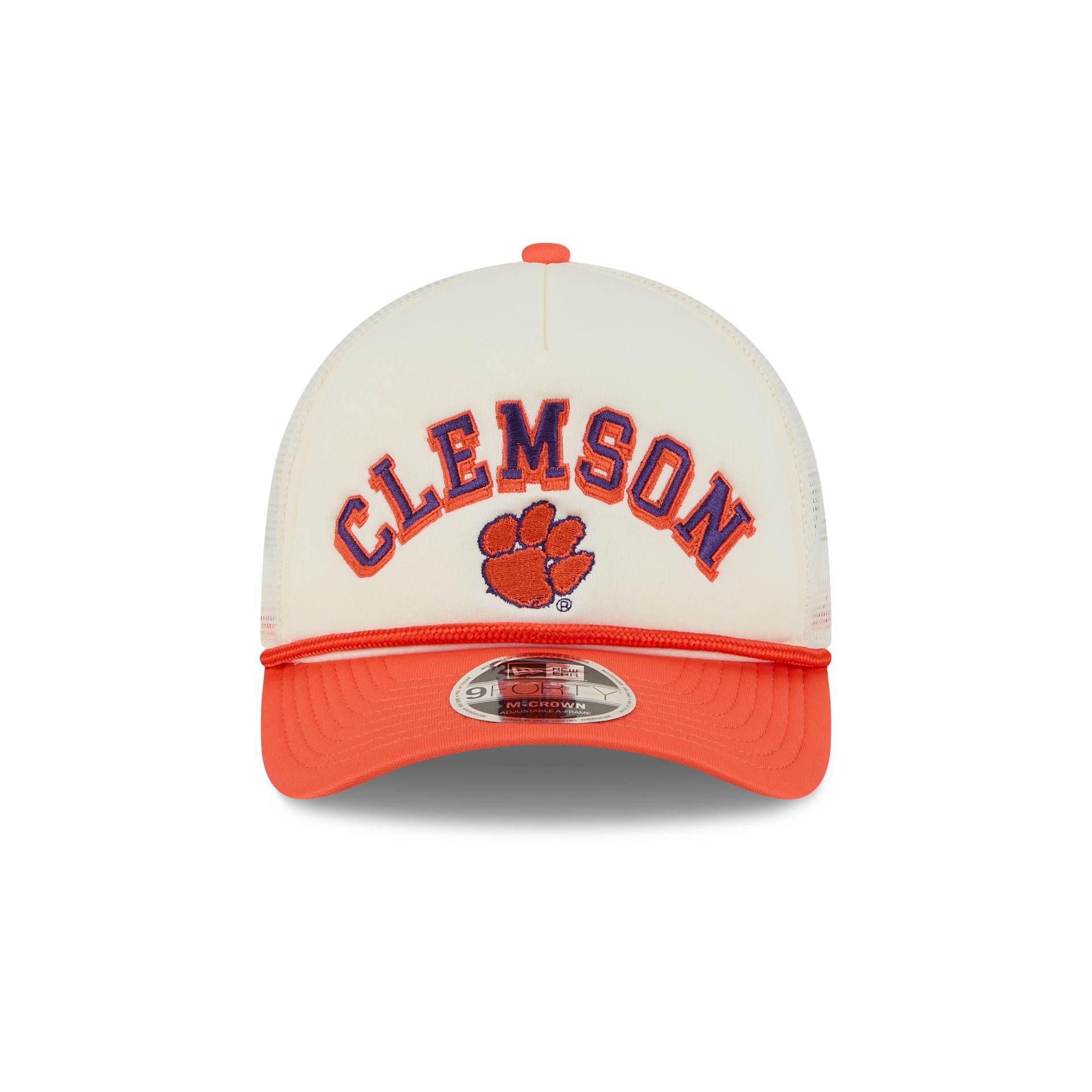 Clemson Tigers Chrome Arch 9FORTY M-Crown A-Frame Trucker Hat - Image 2