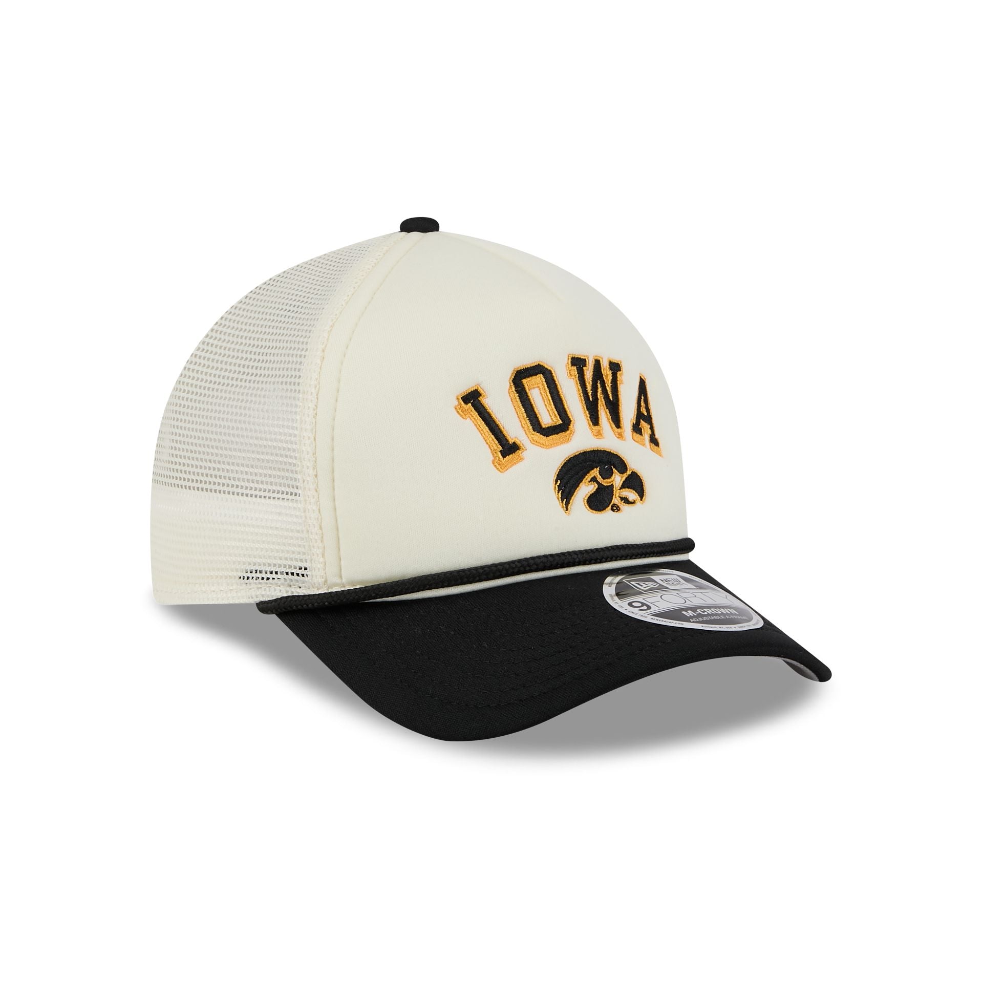 Iowa Hawkeyes Chrome Arch 9FORTY M-Crown A-Frame Trucker Hat - Image 3