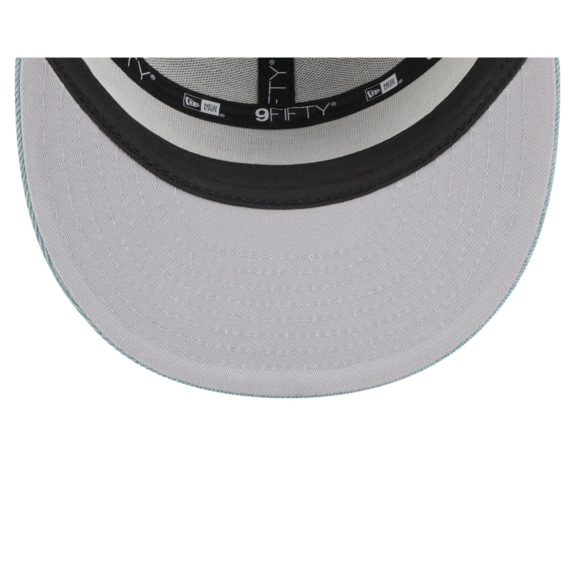 Kansas Jayhawks Denim Split Panel 9FIFTY Trucker Hat - Image 7