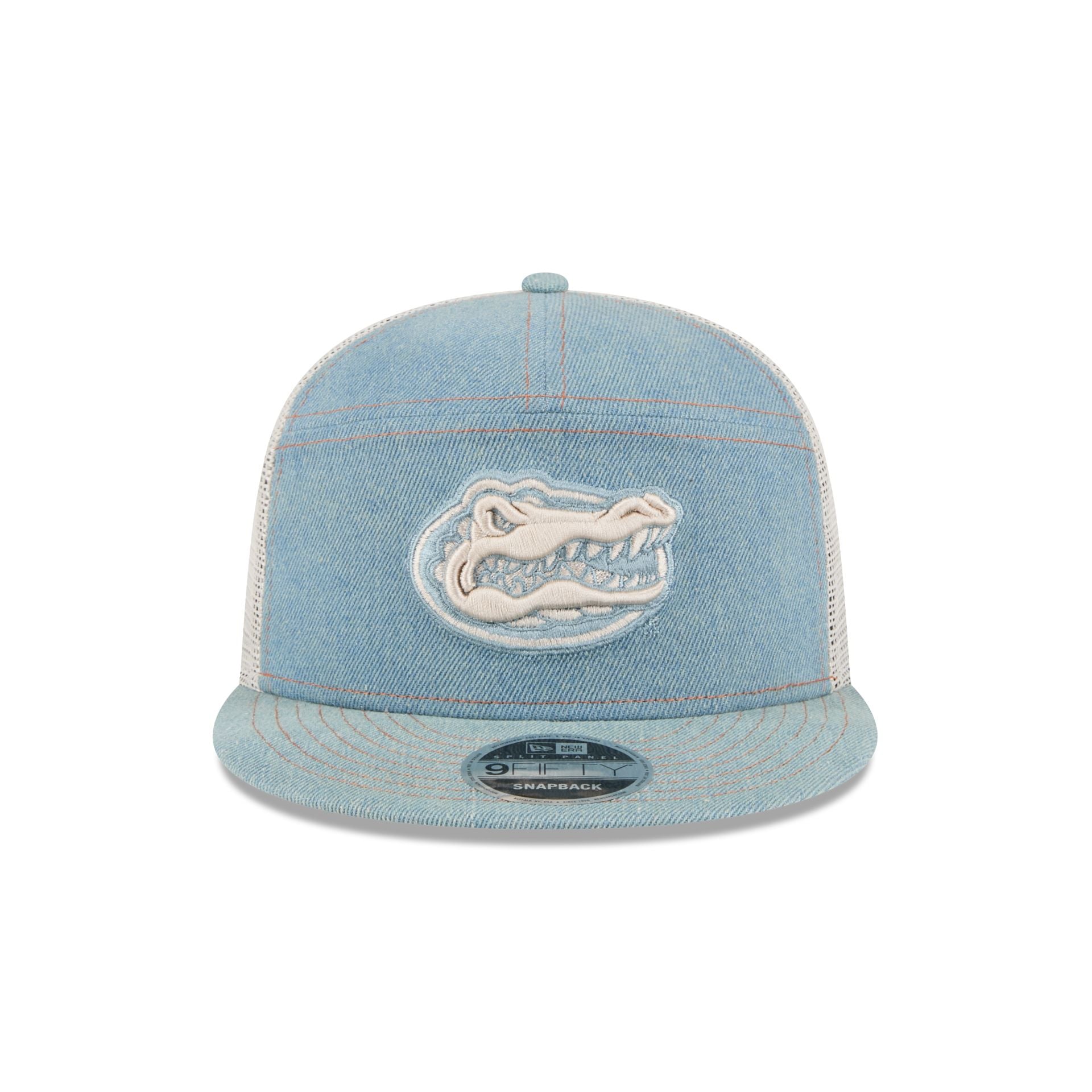 Florida Gators Denim Split Panel 9FIFTY Trucker Hat - Image 2