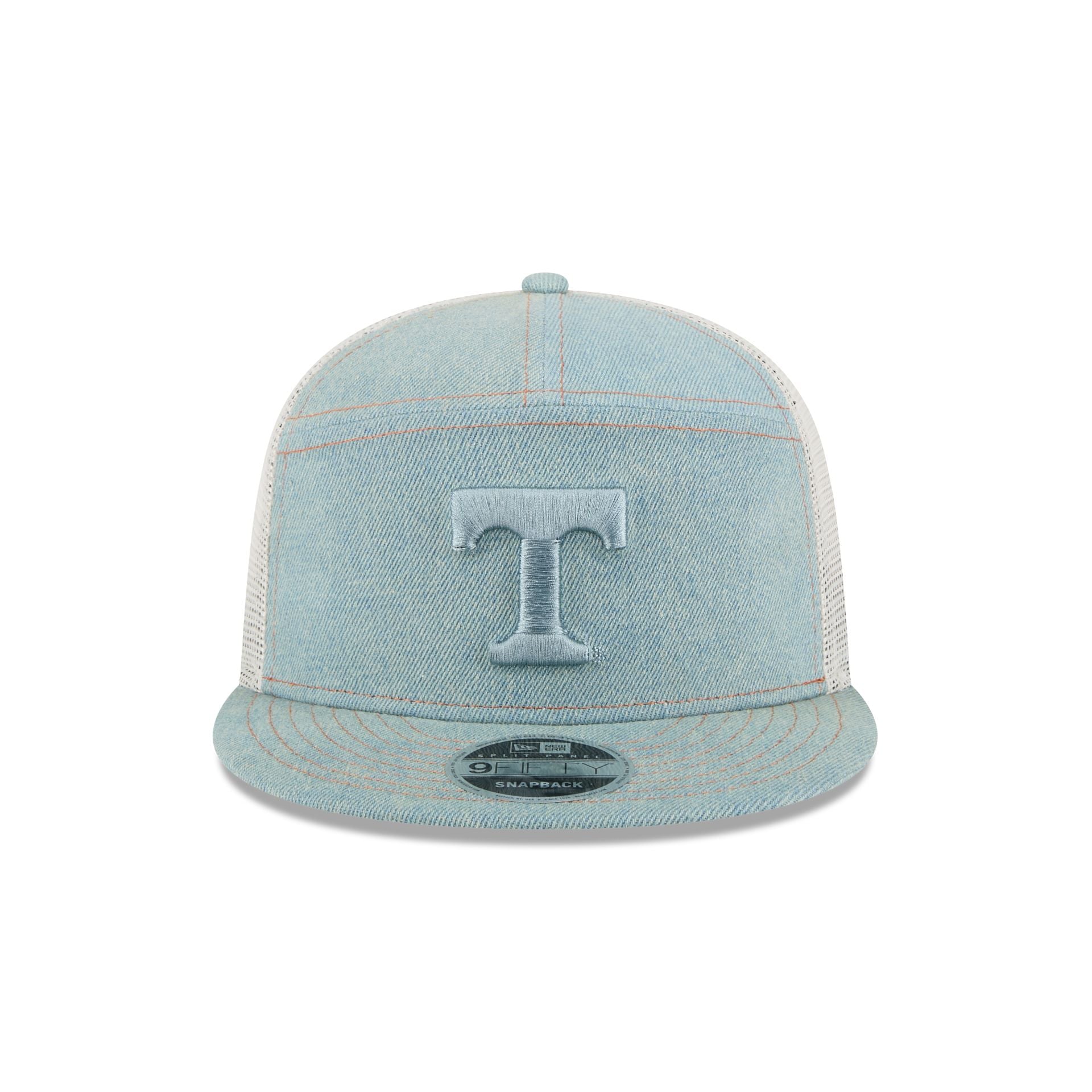 Tennessee Volunteers Denim Split Panel 9FIFTY Trucker Hat - Image 2