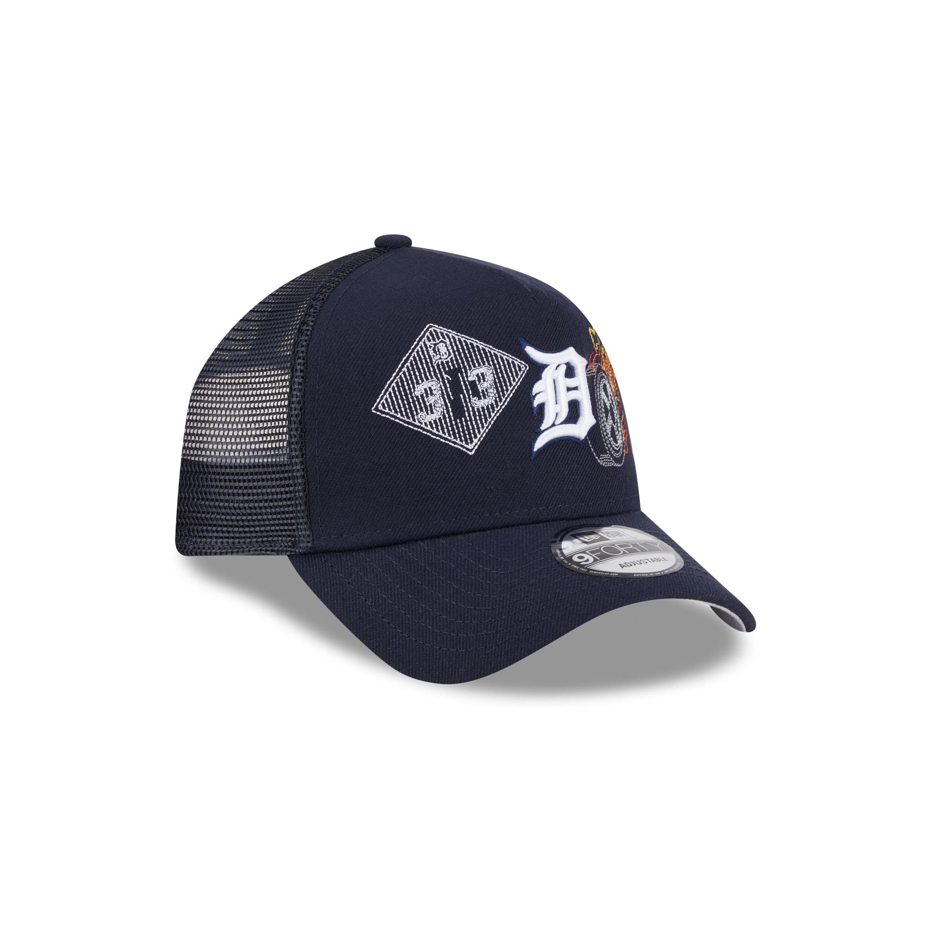Detroit Tigers State Stitch 9FORTY A-Frame Trucker Hat - Image 3