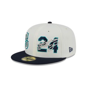 Seattle Mariners Ken Griffey Jr. Chrome White 59FIFTY Fitted Hat