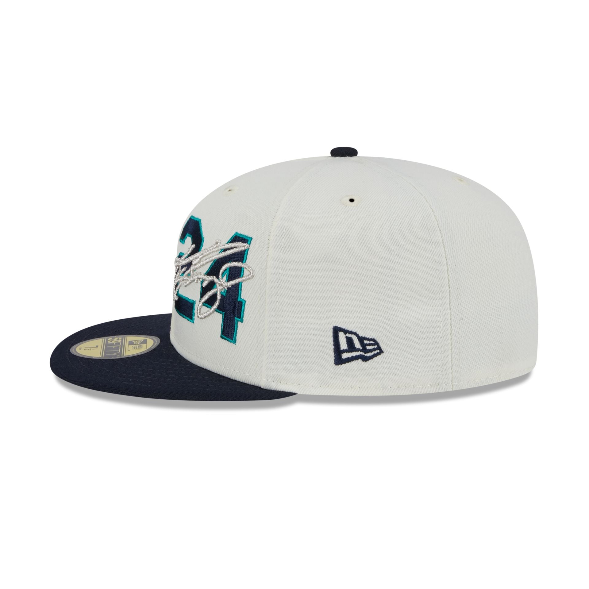 Seattle Mariners Ken Griffey Jr. Chrome White 59FIFTY Fitted Hat - Image 4