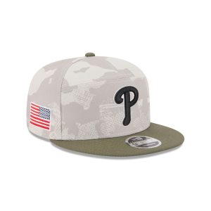 Philadelphia Phillies Armed Forces Day 2025 Split Panel 9FIFTY Snapback Hat