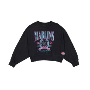 Miami Marlins City Connect Women's Distressed Crewneck