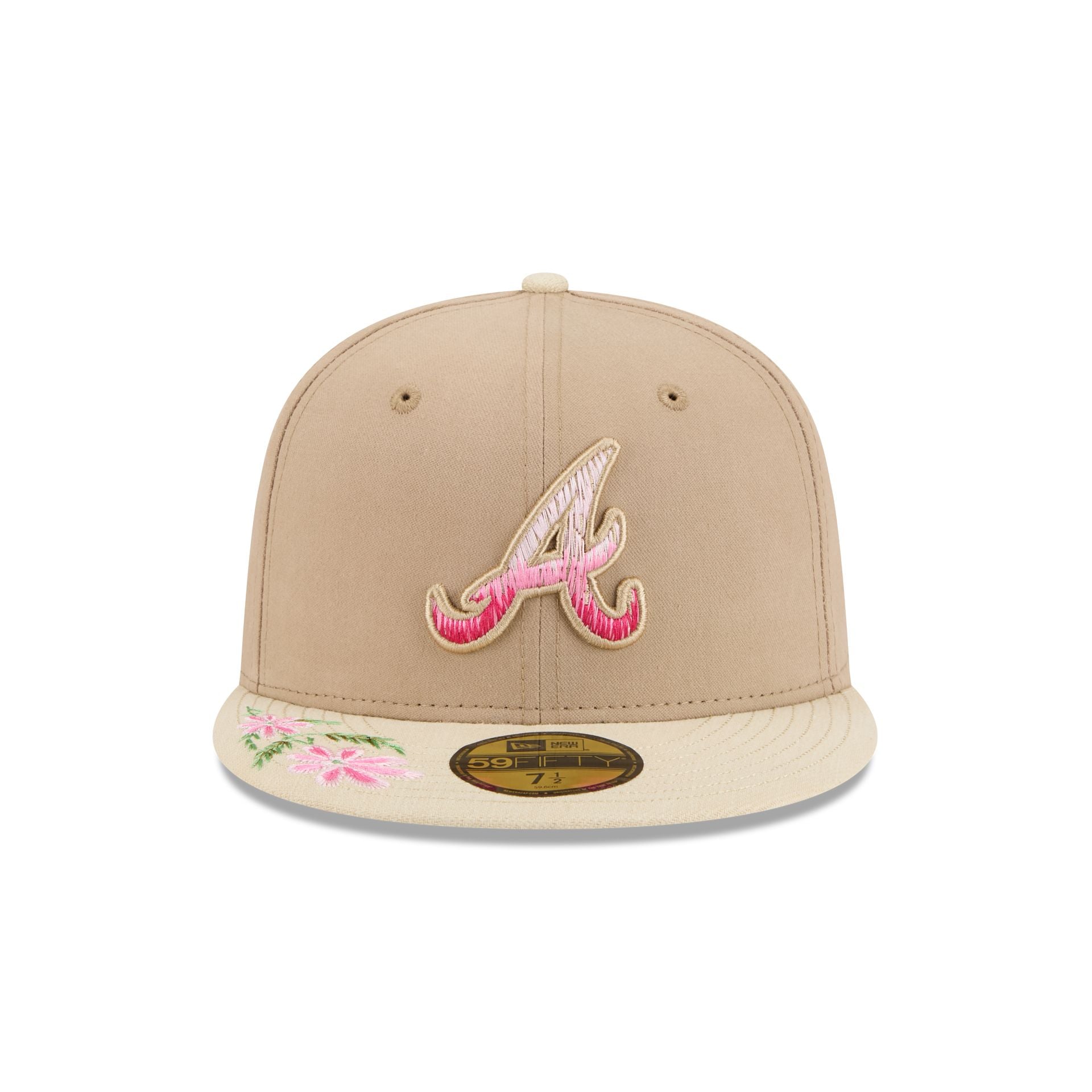 Atlanta Braves Hand Stitched Floral 59FIFTY Fitted Hat - Image 2