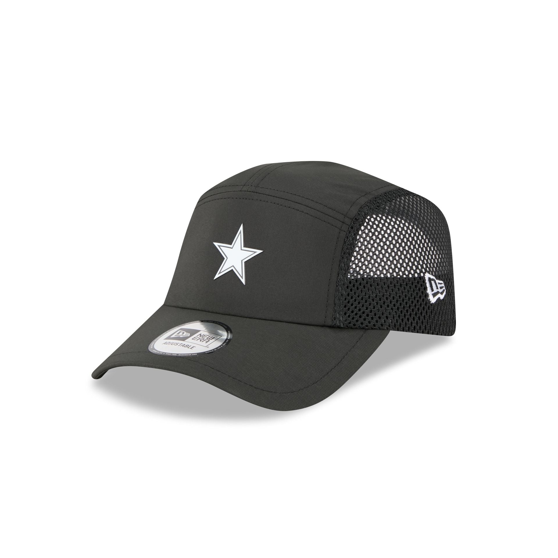 Dallas Cowboys Black Poly Runner Adjustable Hat