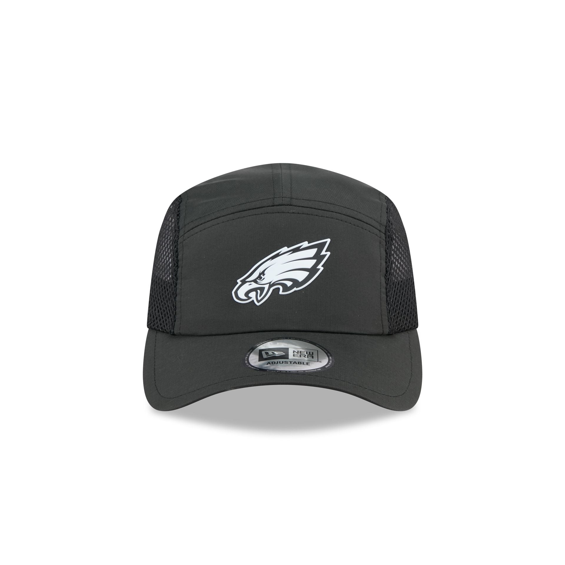 Philadelphia Eagles Black Poly Runner Adjustable Hat - Image 2