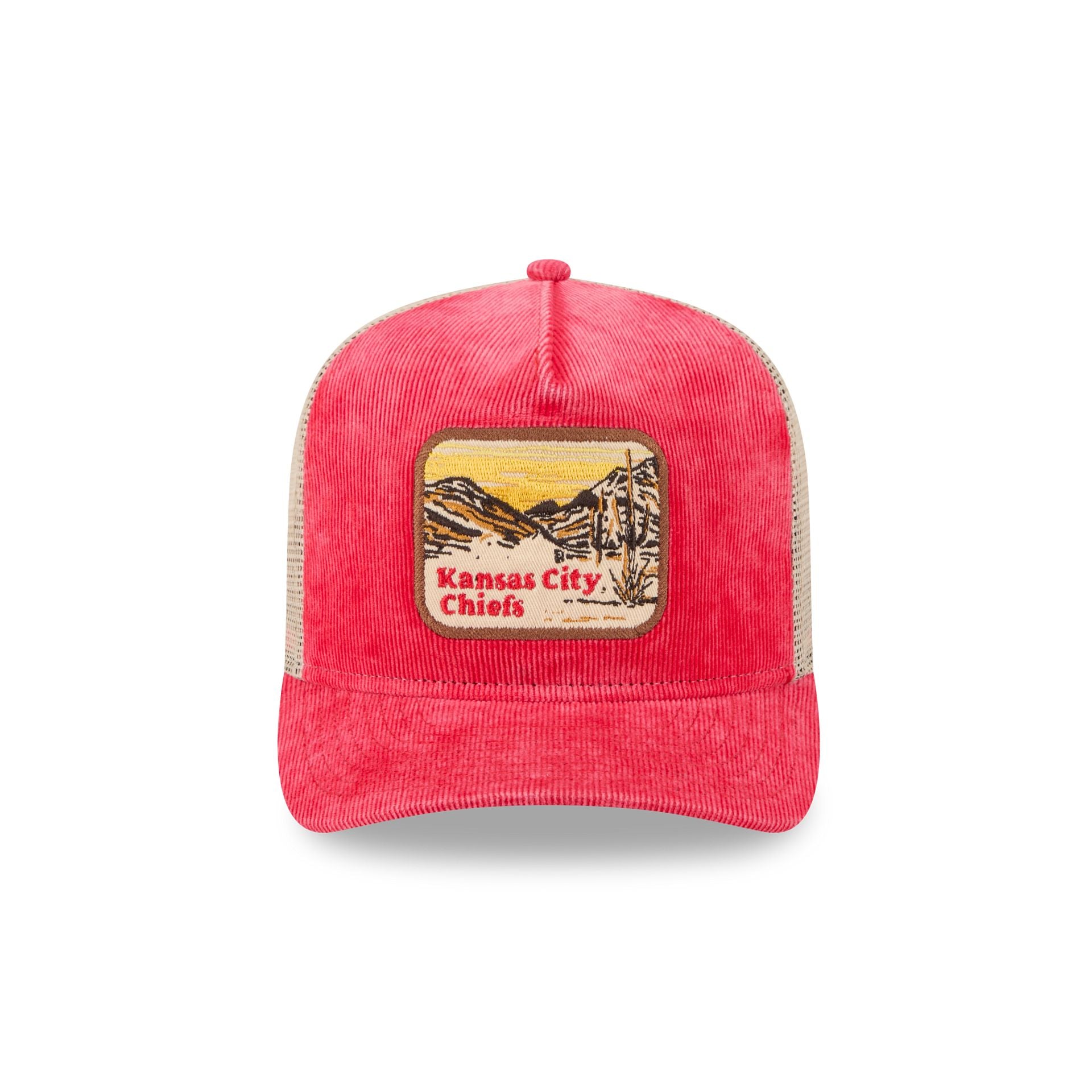 Kansas City Chiefs Vintage Landscape 9FIFTY A-Frame Trucker Hat - Image 2
