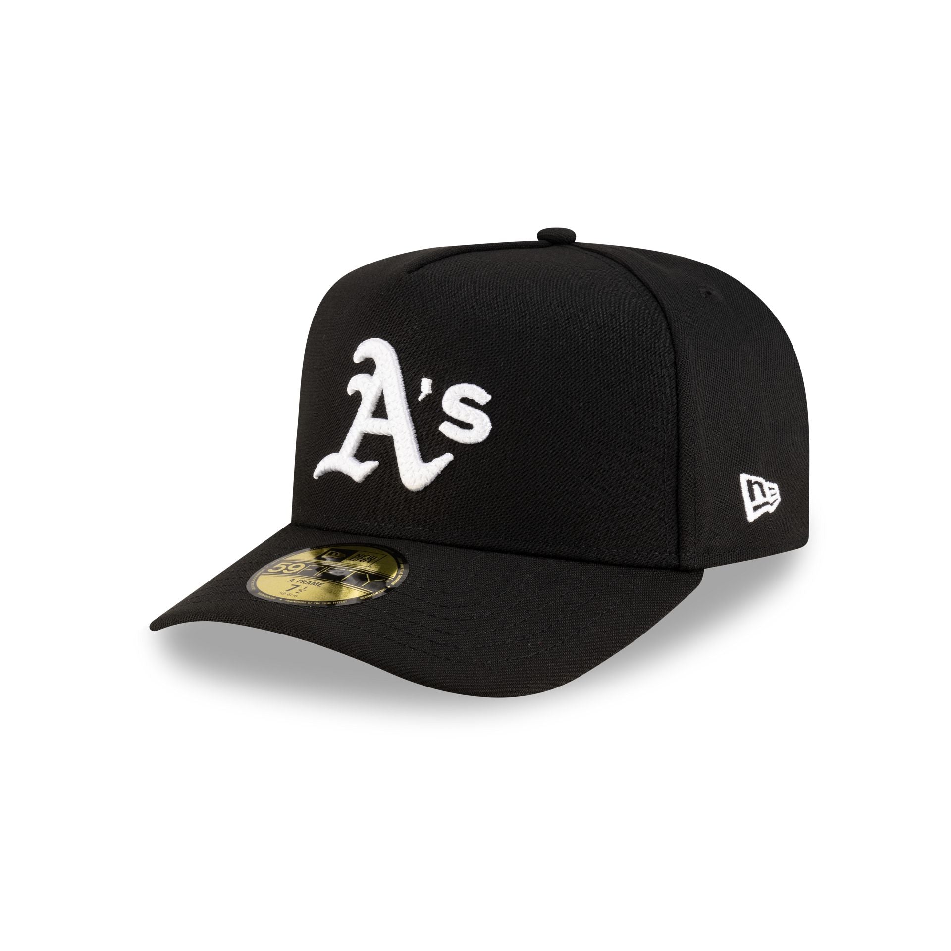 Athletics Black Script Safety Pin 59FIFTY A-Frame Fitted Hat - Image 3