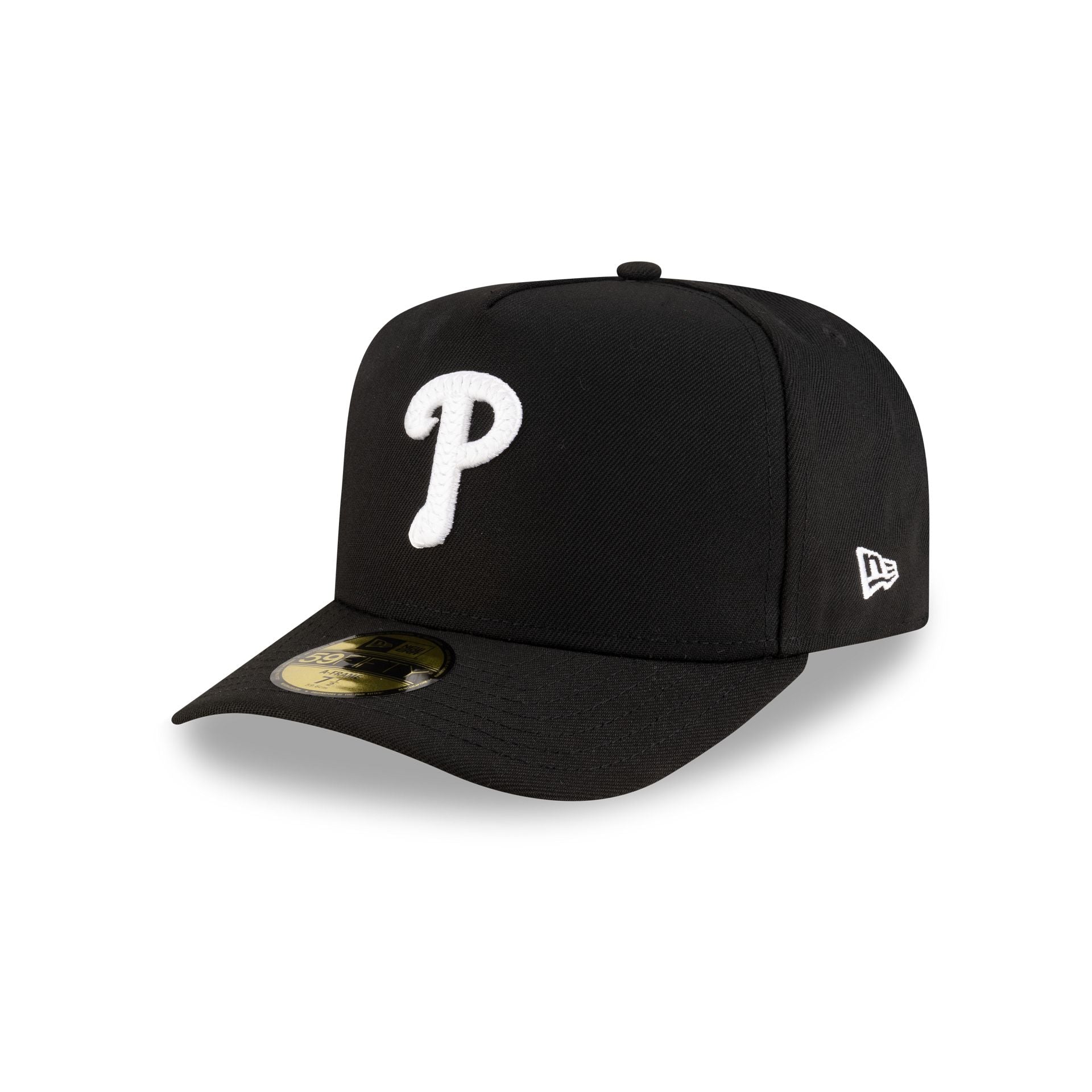 Philadelphia Phillies Black Script Safety Pin 59FIFTY A-Frame Fitted Hat - Image 3