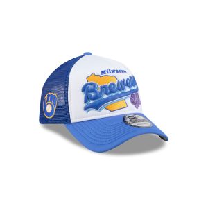 Milwaukee Brewers State Flower 9FORTY A-Frame Trucker Hat