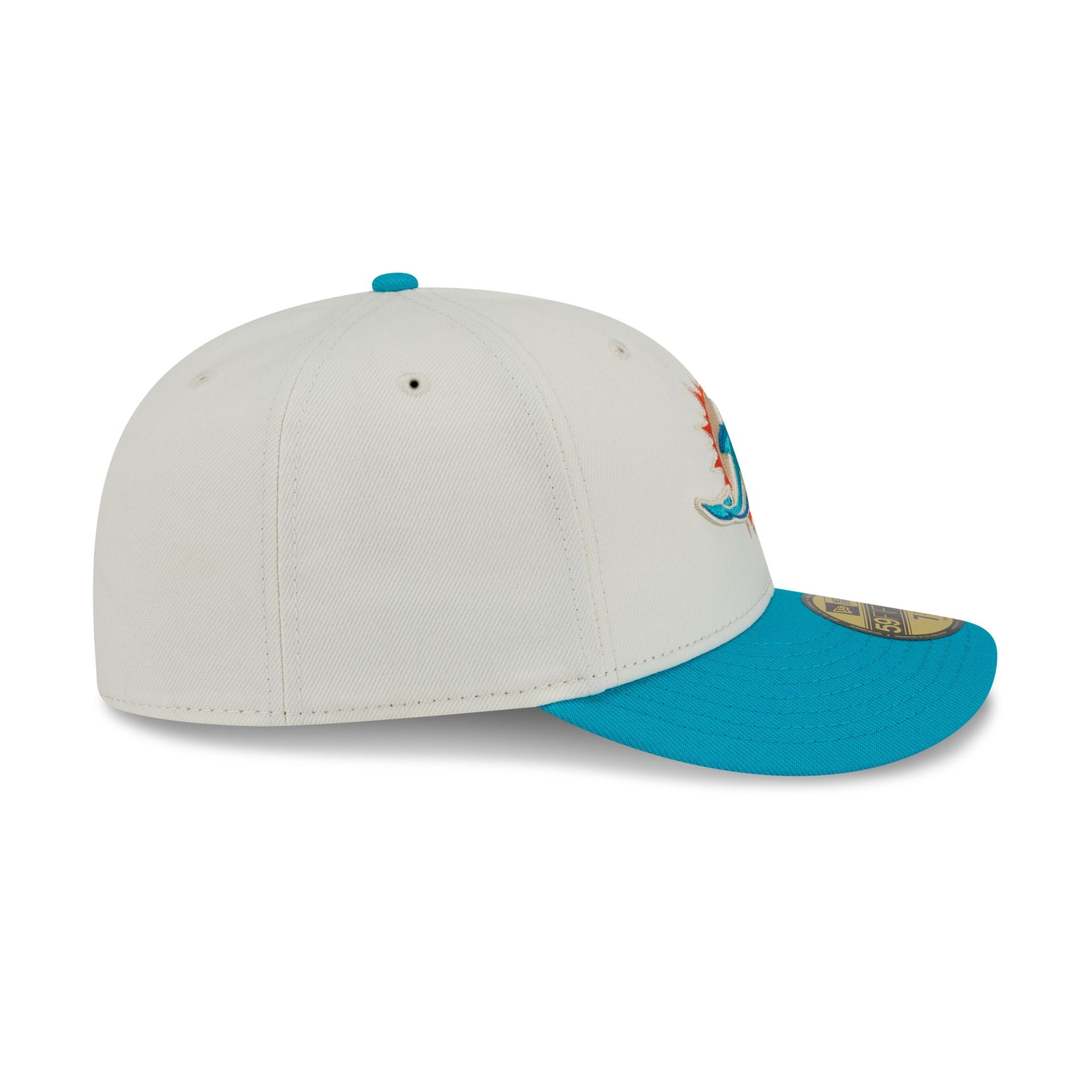 Miami Dolphins Tonal Florals White 59FIFTY Fitted Hat - Image 5