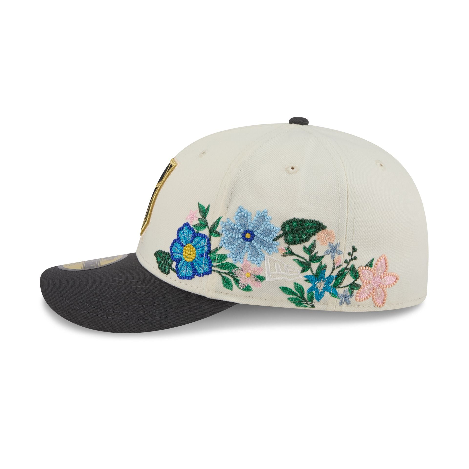 Vegas Golden Knights Tonal Florals White 59FIFTY Fitted Hat - Image 4