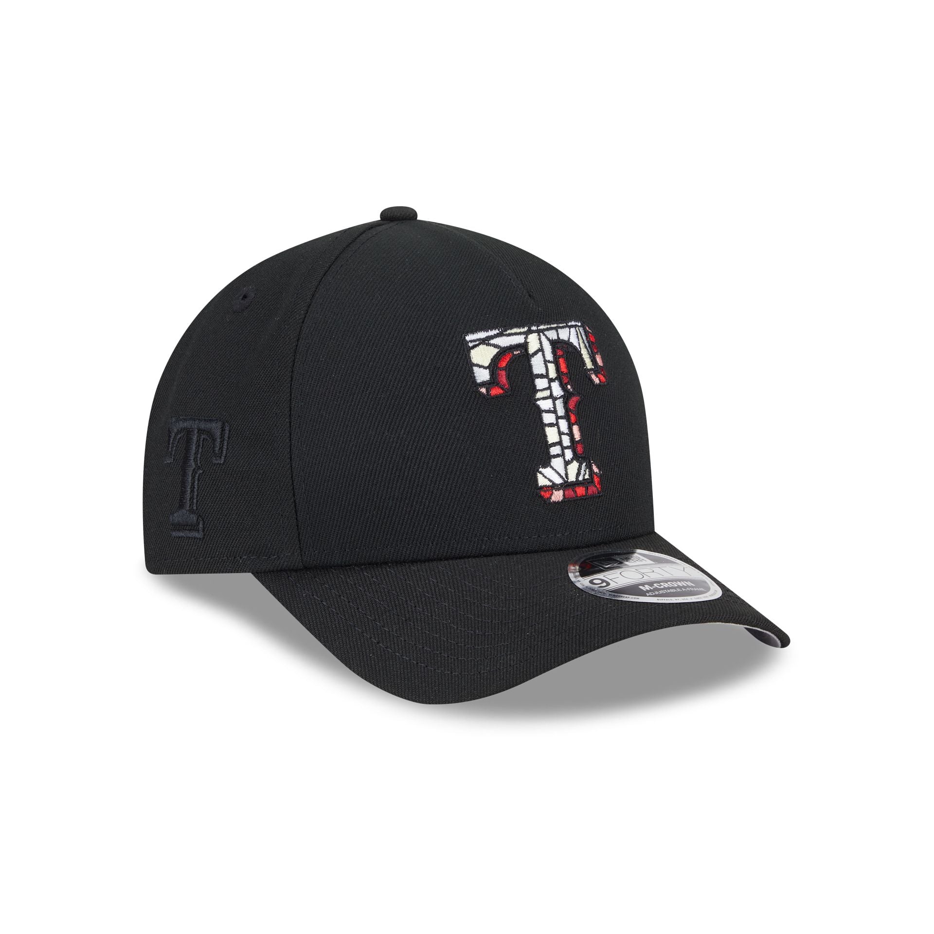 Texas Rangers Stained Glass 9FORTY M-Crown A-Frame Snapback Hat - Image 3