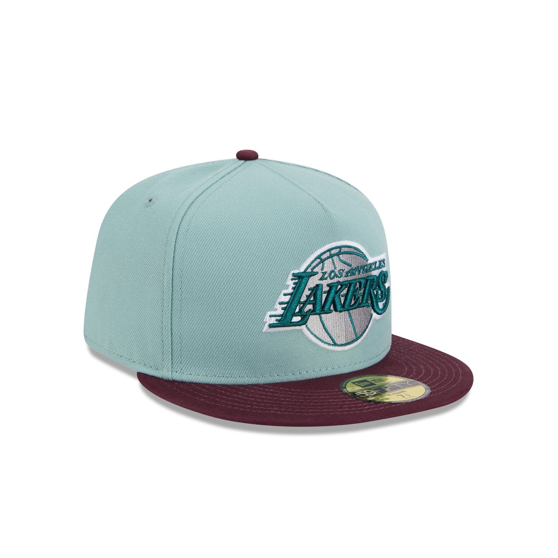 Los Angeles Lakers Beach Kiss Blue 59FIFTY A-Frame Fitted Hat - Image 3