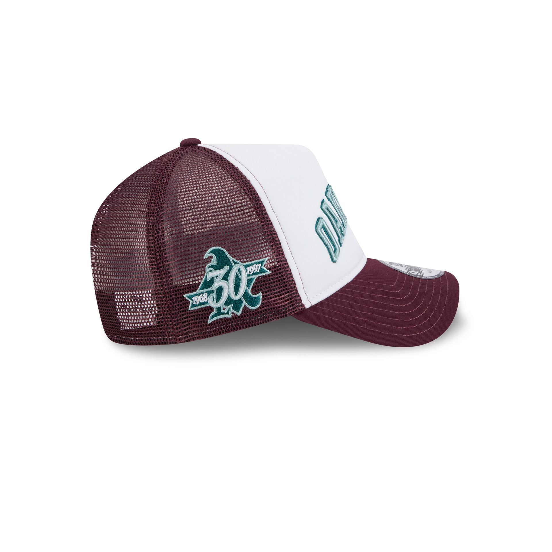 Athletics Optic White 9FORTY A-Frame Snapback Hat - Image 4