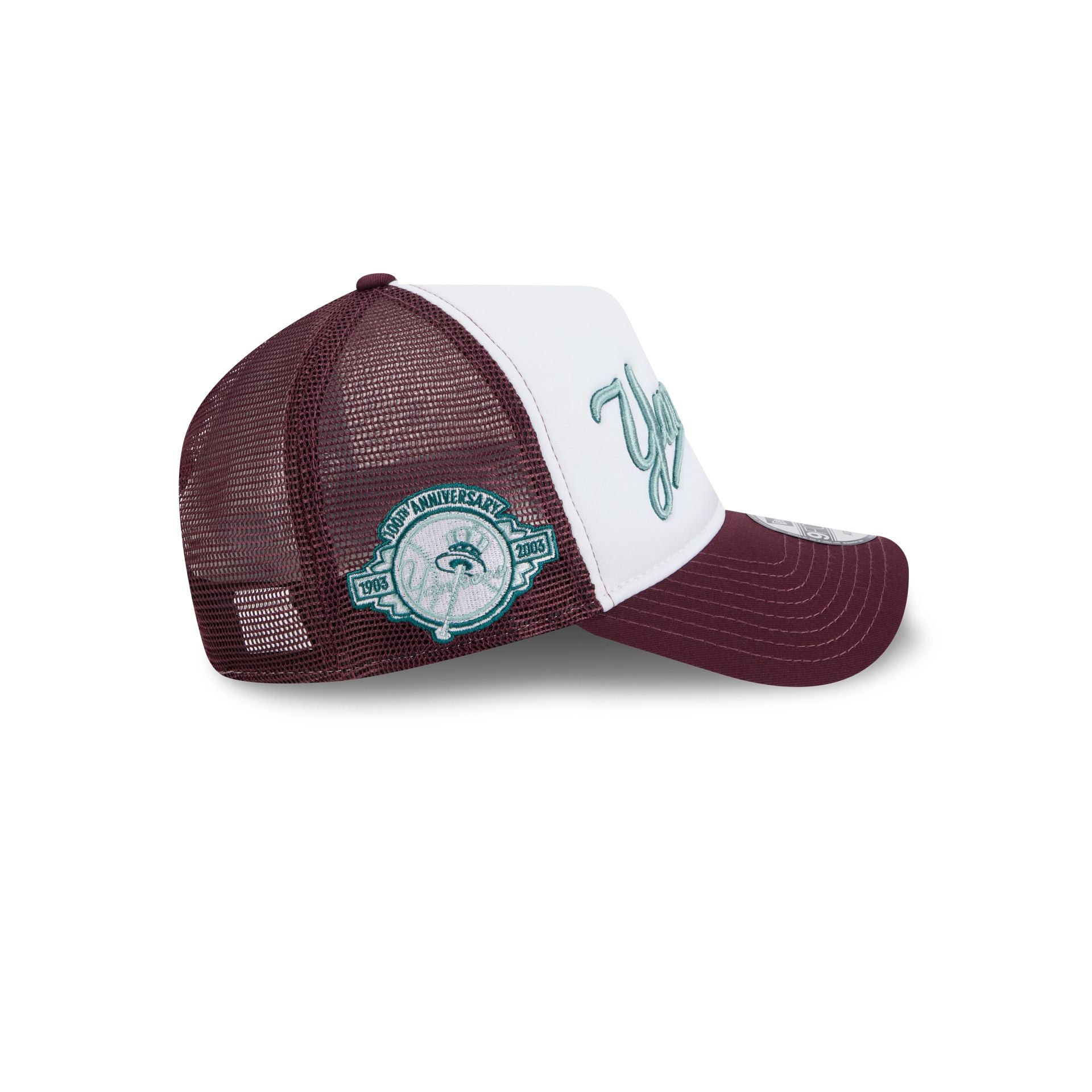 New York Yankees Optic White 9FORTY A-Frame Snapback Hat - Image 4