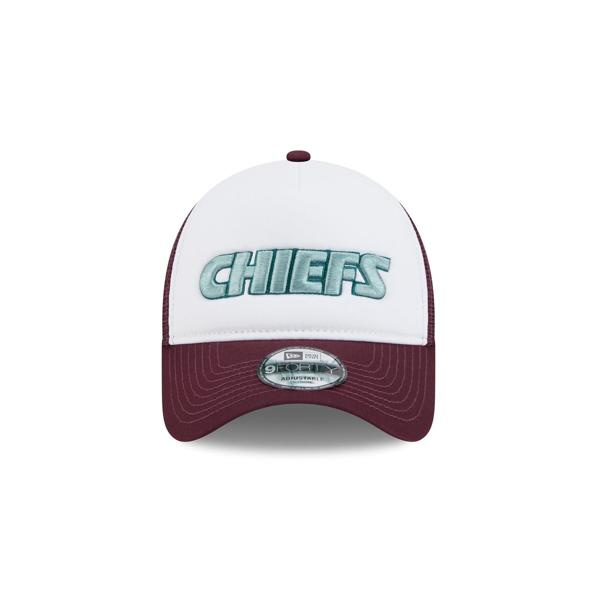 Kansas City Chiefs Optic White 9FORTY A-Frame Snapback Hat - Image 2