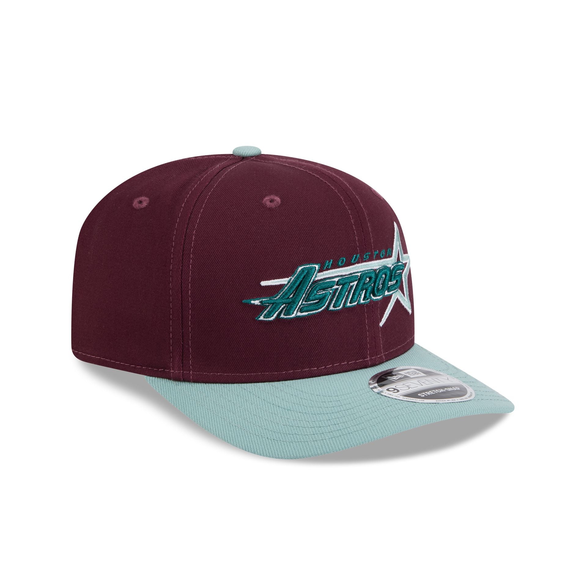 Houston Astros Maroon 9SEVENTY Stretch-Snap Hat - Image 3