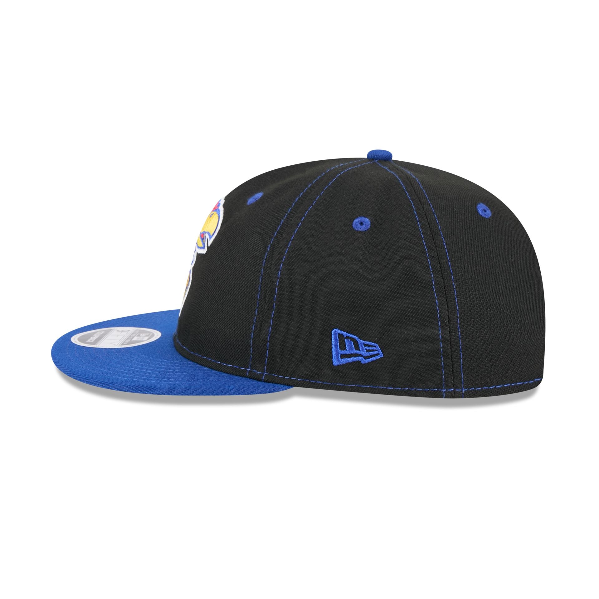 Kansas Jayhawks Tournament Side Patch Retro Crown 9FIFTY Strapback Hat - Image 5