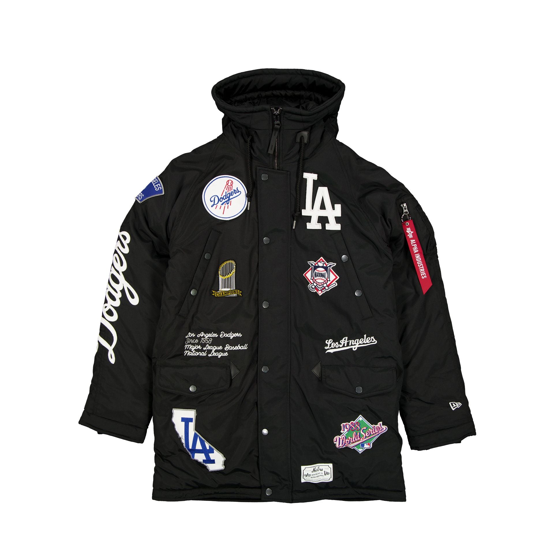Alpha Industries x Los Angeles Dodgers Black N-3B Parka Jacket
