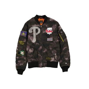 Alpha Industries x Philadelphia Phillies Black Camo MA-1 Bomber Jacket