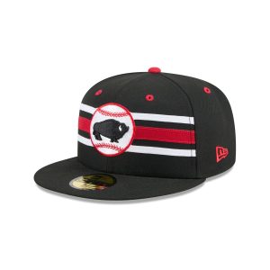 Buffalo Bisons Theme Night Black 59FIFTY Fitted Hat