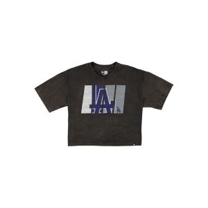 Los Angeles Dodgers Sport Night Black Cropped Women's T-Shirt