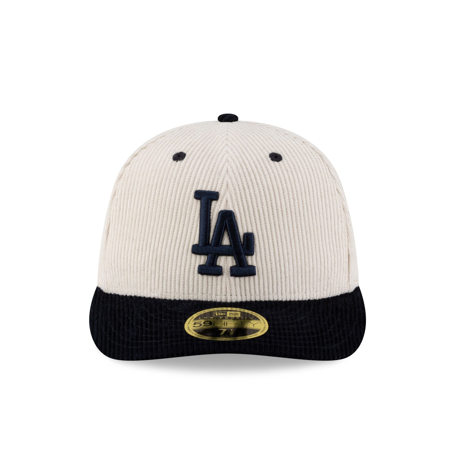 Los Angeles Dodgers Cord Cream Low Profile 59FIFTY Fitted Hat - Image 2
