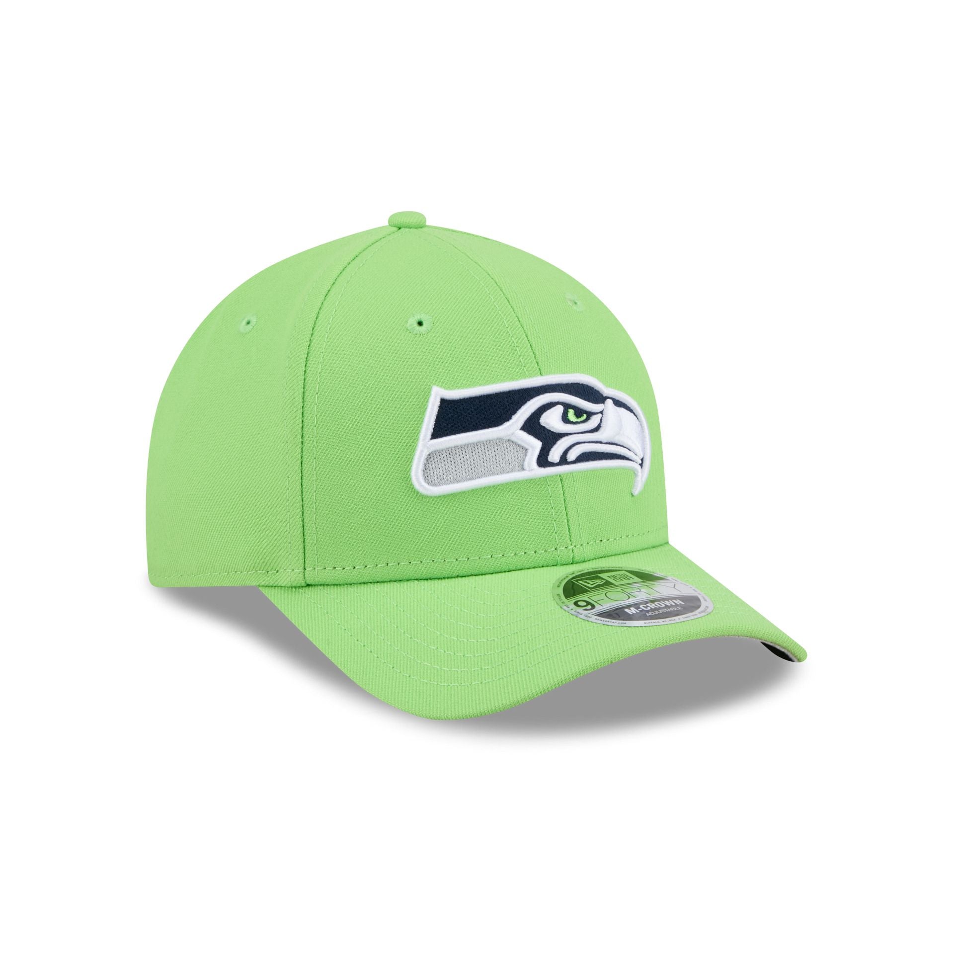 Seattle Seahawks Team Action Green 9FORTY M-Crown Snapback Hat - Image 3