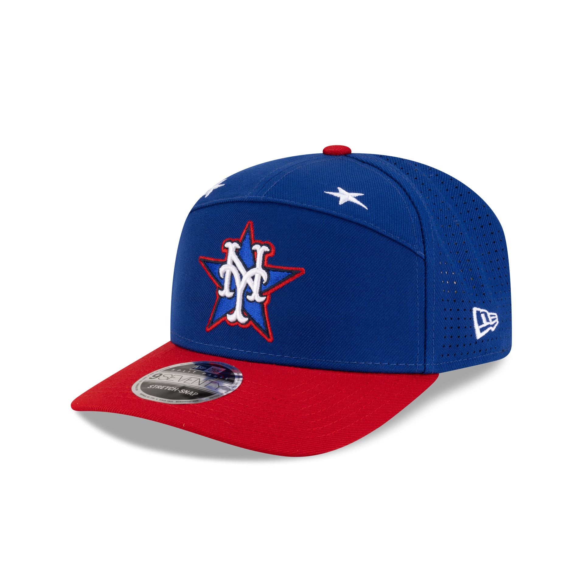 New York Mets 2025 All-Star Game Workout Split Panel 9SEVENTY Stretch-Snap Hat - Image 3