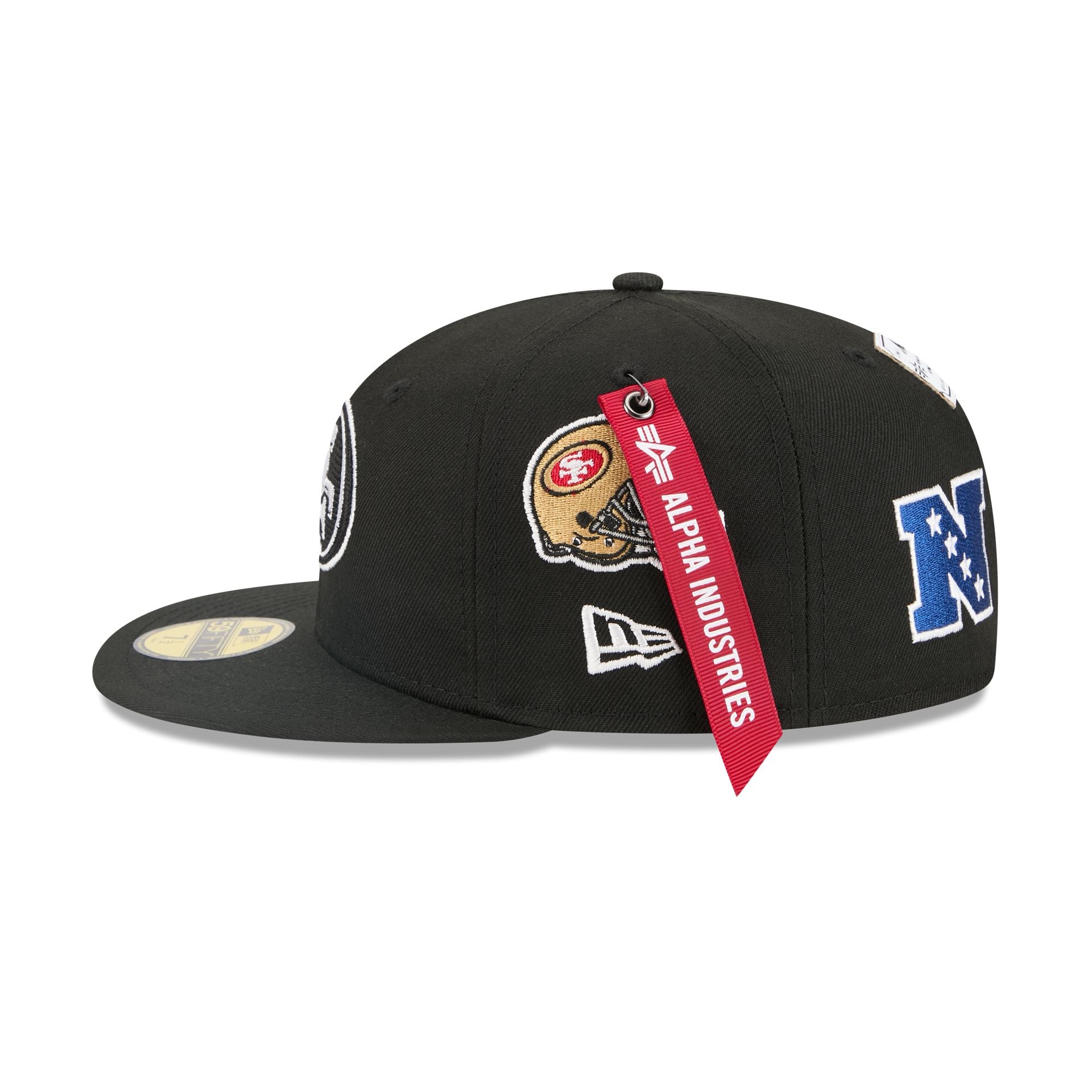 Alpha Industries x San Francisco 49ers Black 59FIFTY Fitted Hat - Image 4