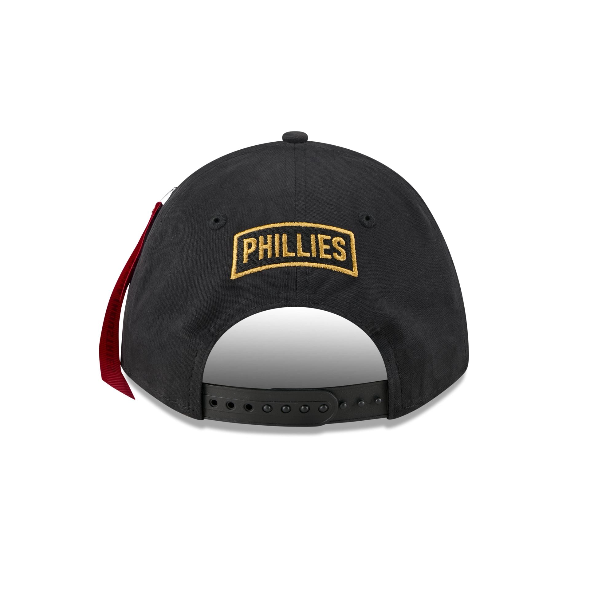 Alpha Industries x Philadelphia Phillies Black 9FORTY M-Crown A-Frame Snapback Hat - Image 6