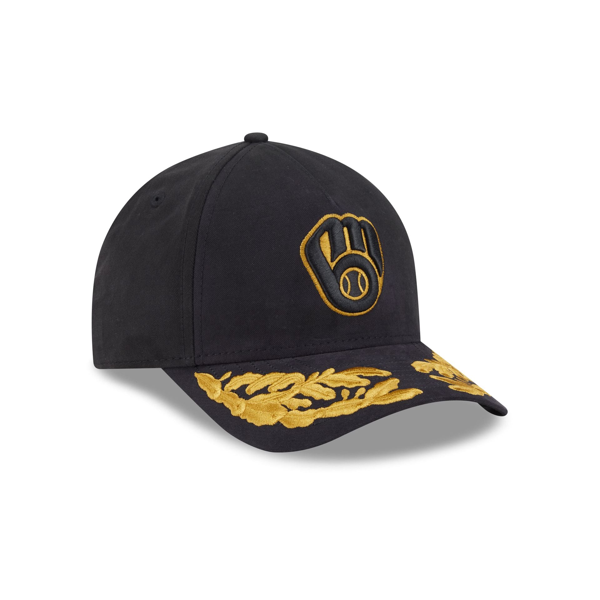 Alpha Industries x Milwaukee Brewers Black 9FORTY M-Crown A-Frame Snapback Hat - Image 3