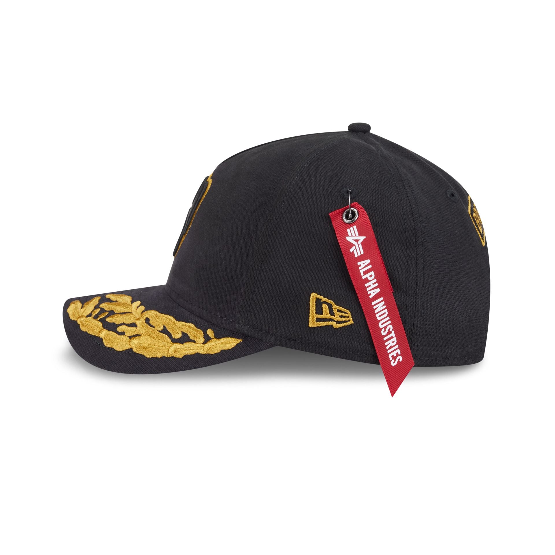 Alpha Industries x Milwaukee Brewers Black 9FORTY M-Crown A-Frame Snapback Hat - Image 4