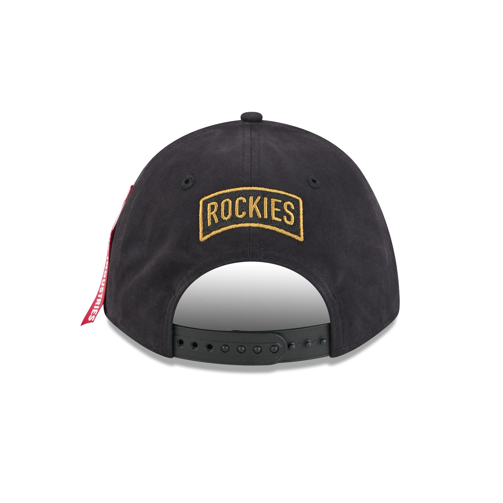 Alpha Industries x Colorado Rockies Black 9FORTY M-Crown A-Frame Snapback Hat - Image 6