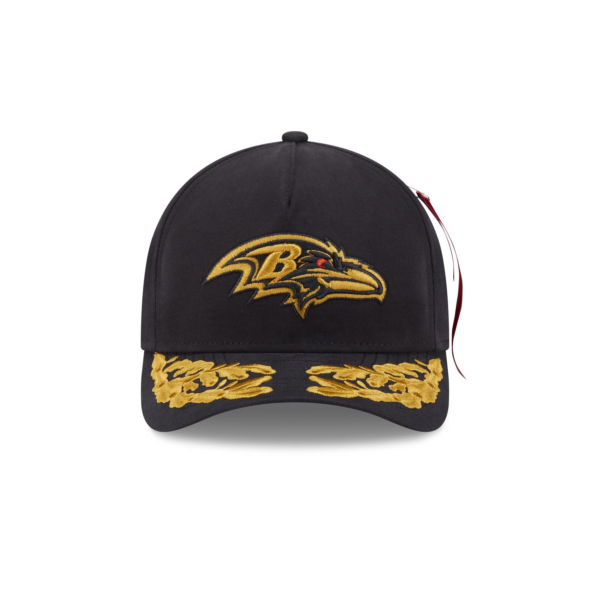 Alpha Industries x Baltimore Ravens Black 9FORTY M-Crown A-Frame Snapback Hat - Image 2