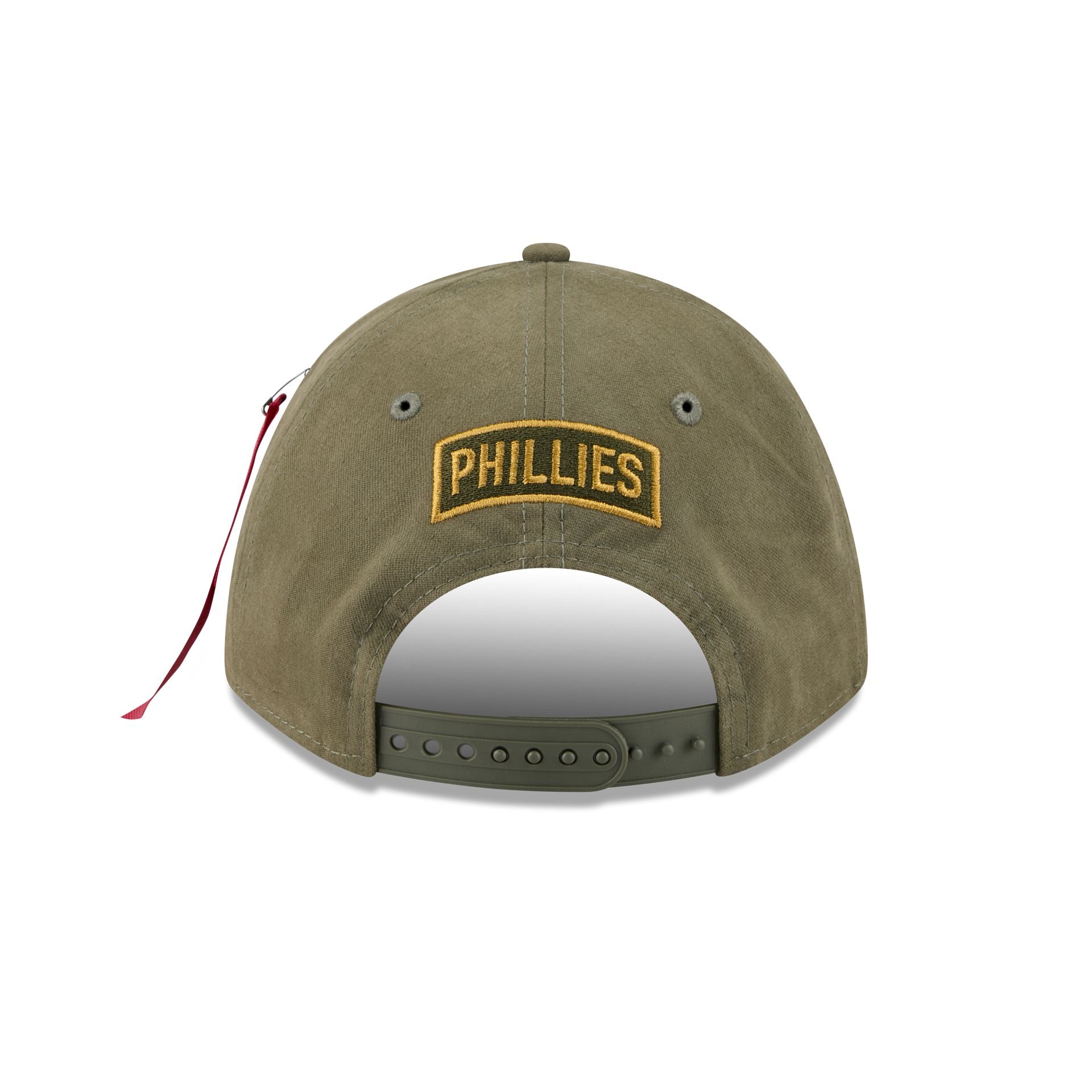 Alpha Industries x Philadelphia Phillies Olive Green 9FORTY M-Crown A-Frame Snapback Hat - Image 6