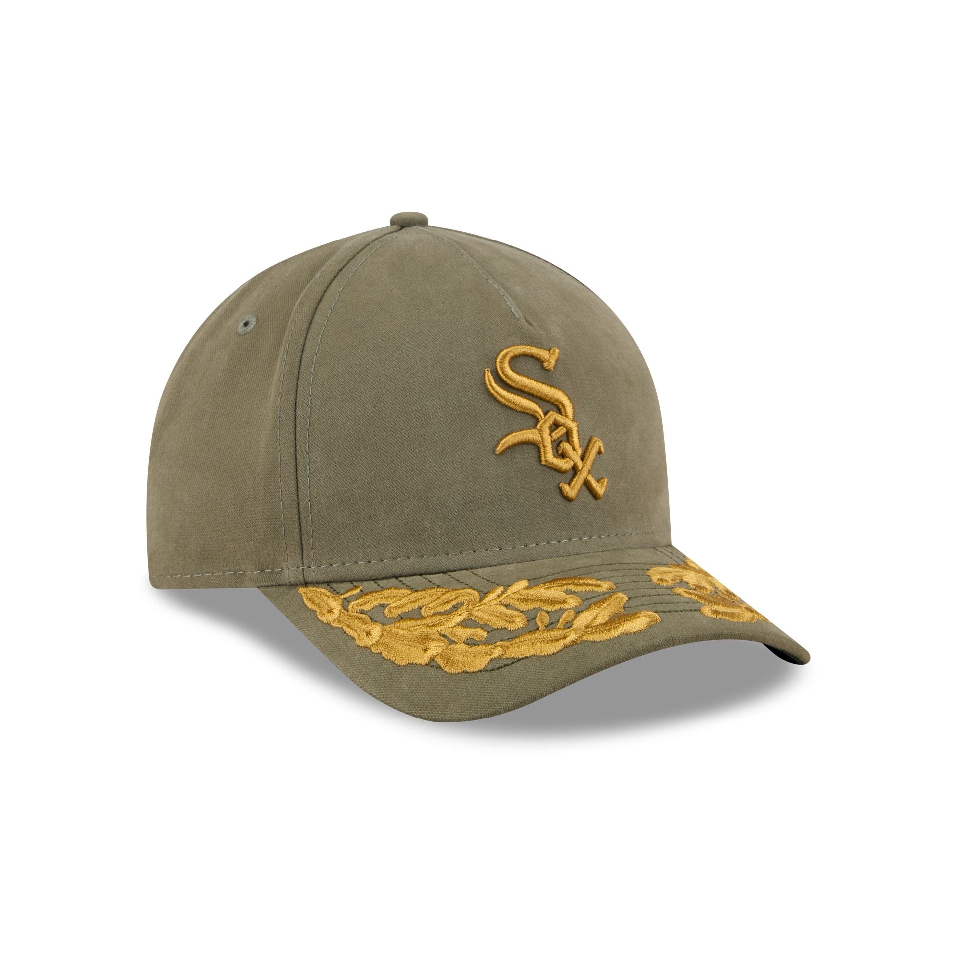 Alpha Industries x Chicago White Sox Olive Green 9FORTY M-Crown A-Frame Snapback Hat - Image 3