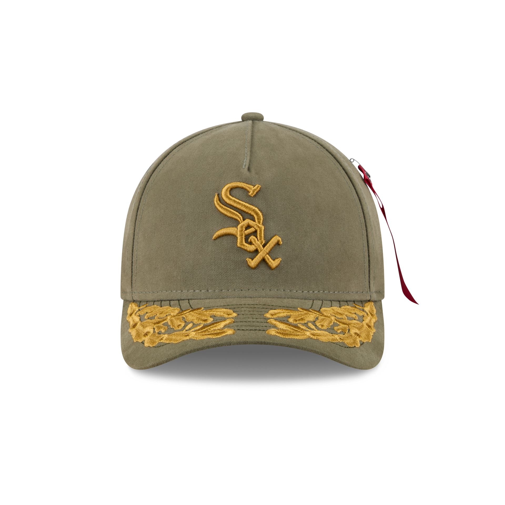 Alpha Industries x Chicago White Sox Olive Green 9FORTY M-Crown A-Frame Snapback Hat - Image 2