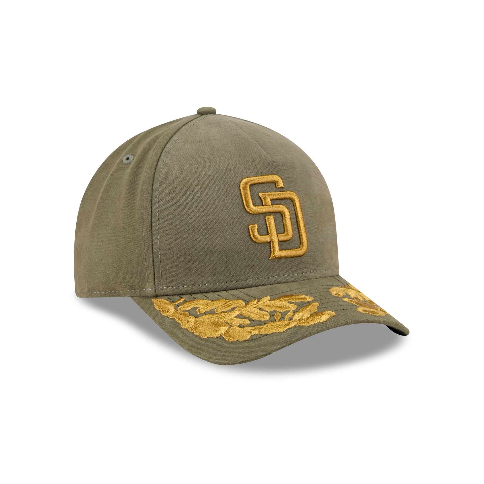 Alpha Industries x San Diego Padres Olive Green 9FORTY M-Crown A-Frame Snapback Hat - Image 3