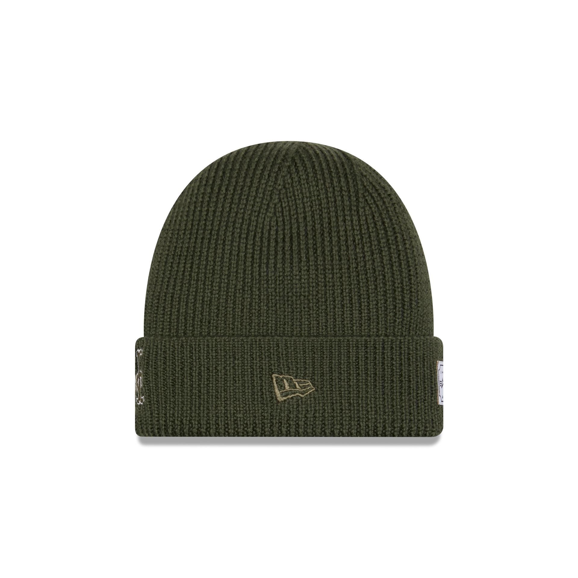 Alpha Industries x New York Mets Olive Green Cuff Knit Hat - Image 2
