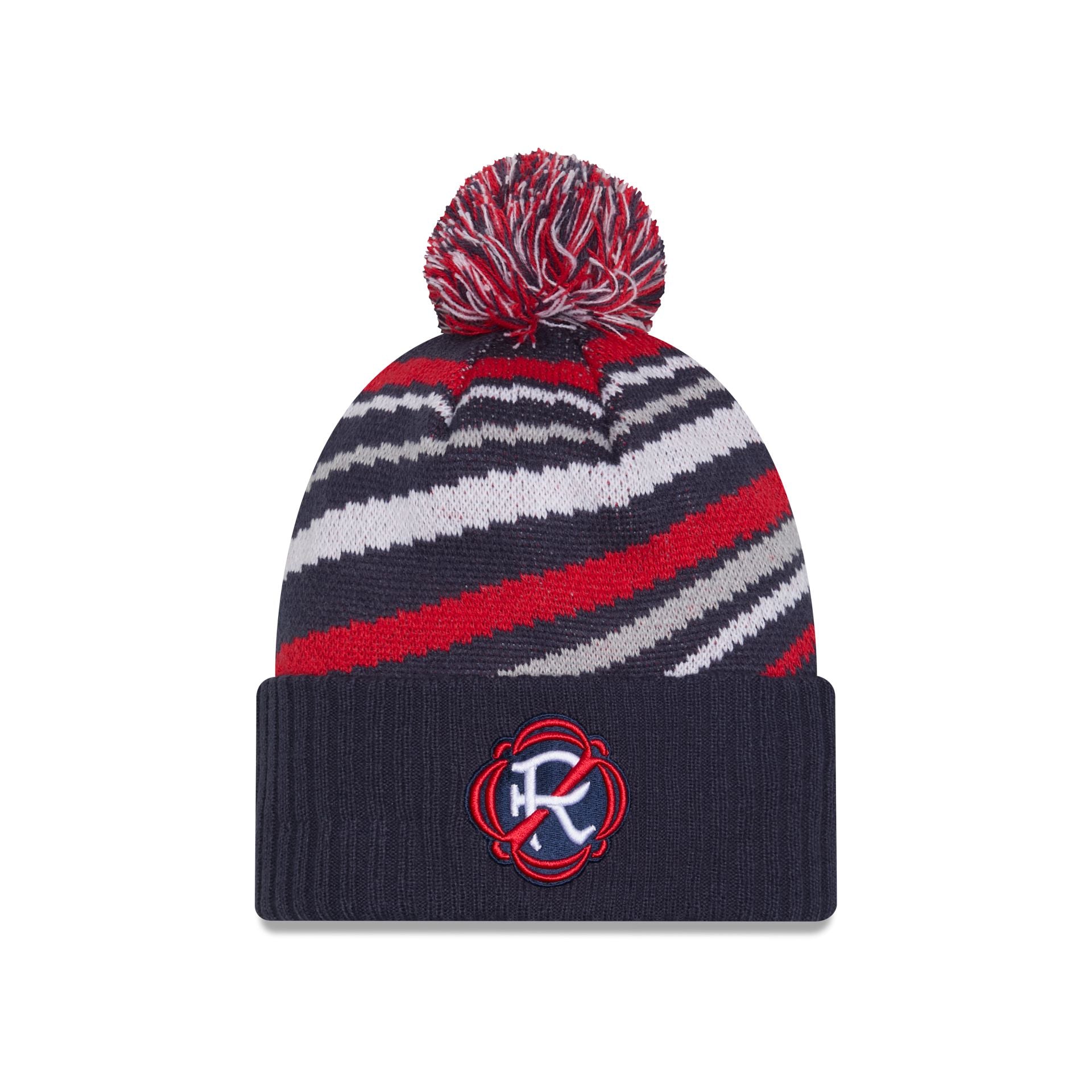 New England Revolution 2025 Jersey Hook Multicolor Pom Knit Hat