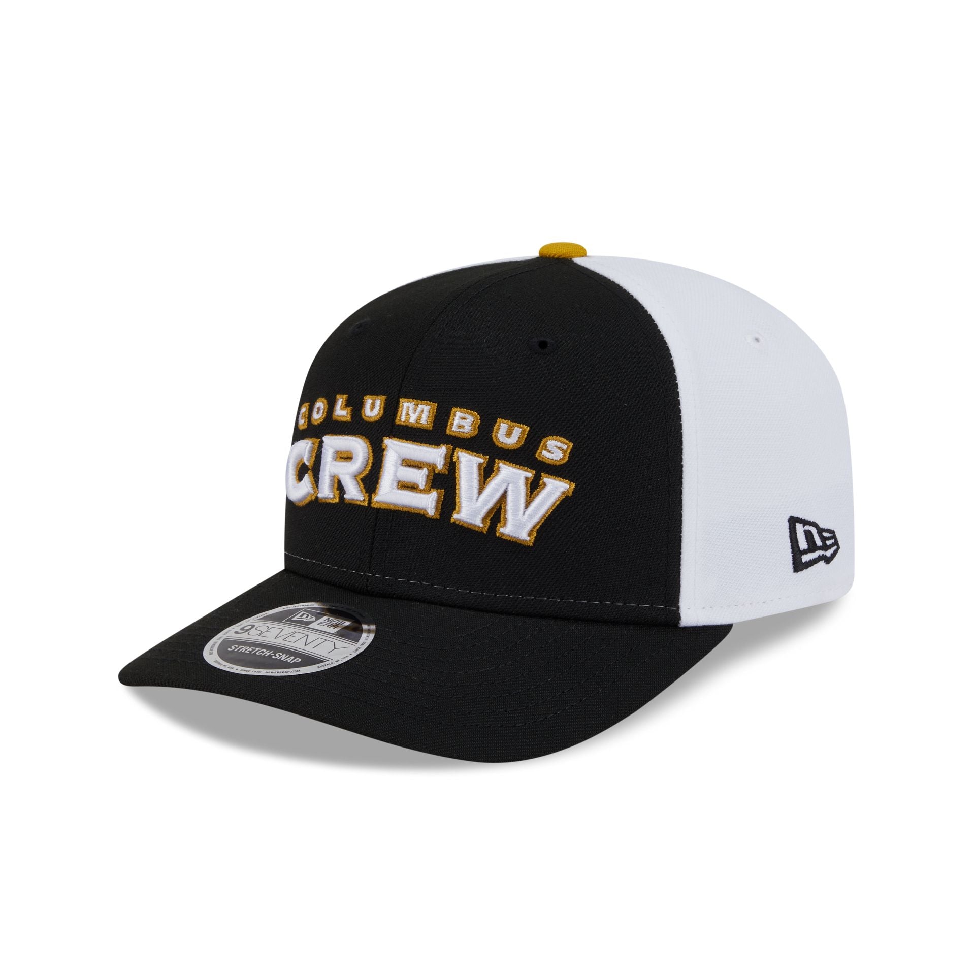 Columbus Crew 2025 Jersey Hook Black 9SEVENTY Stretch-Snap Hat - Image 3
