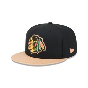 Chicago Blackhawks Leather Visor 59FIFTY Fitted Hat